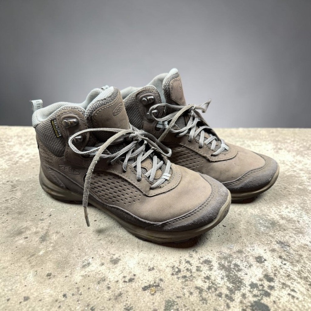 Keen Terradora Explorer Mid Boots Women 6.5 Grey Lace Up Hiking Shoes Waterproof